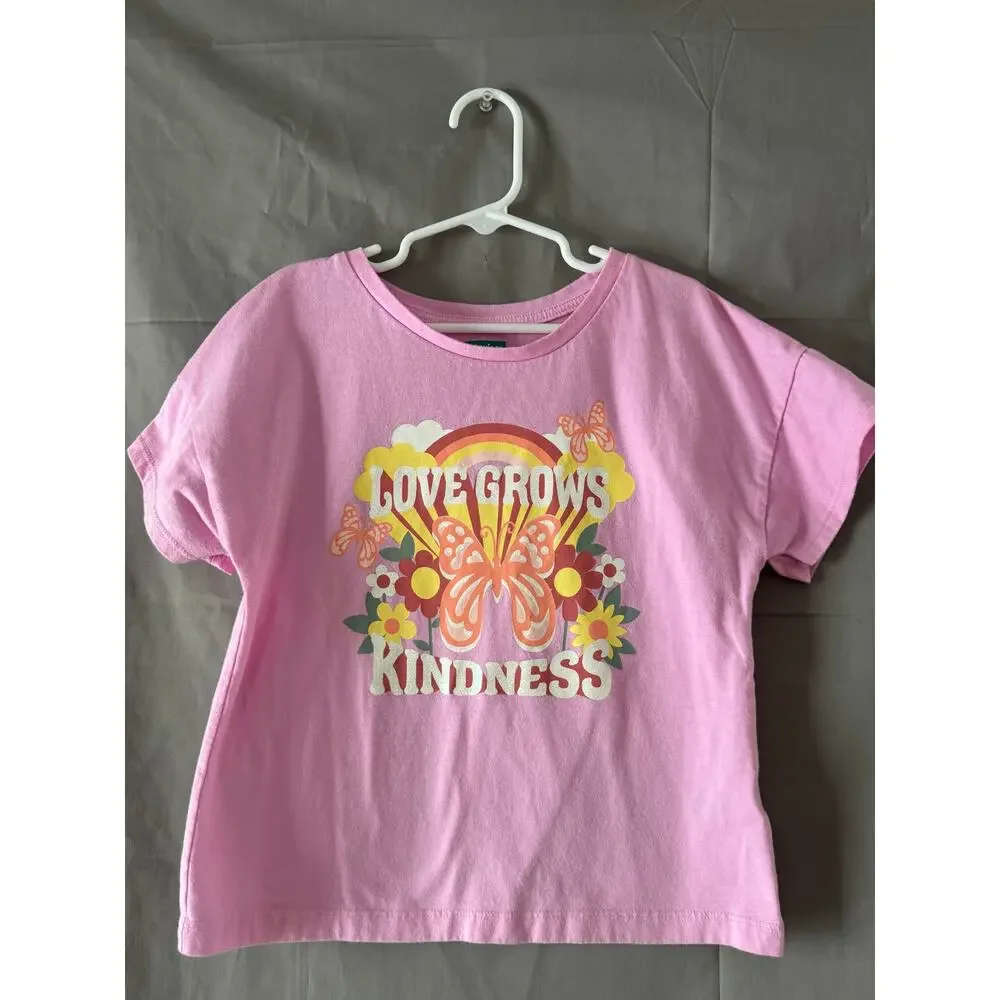Girls Shirts (bundle of 3) Beautiful, Kindness; Peace, Size 8
